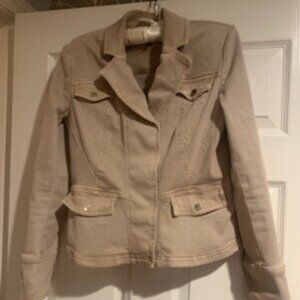 Sandwashed Stone Jacket with Silver Snaps